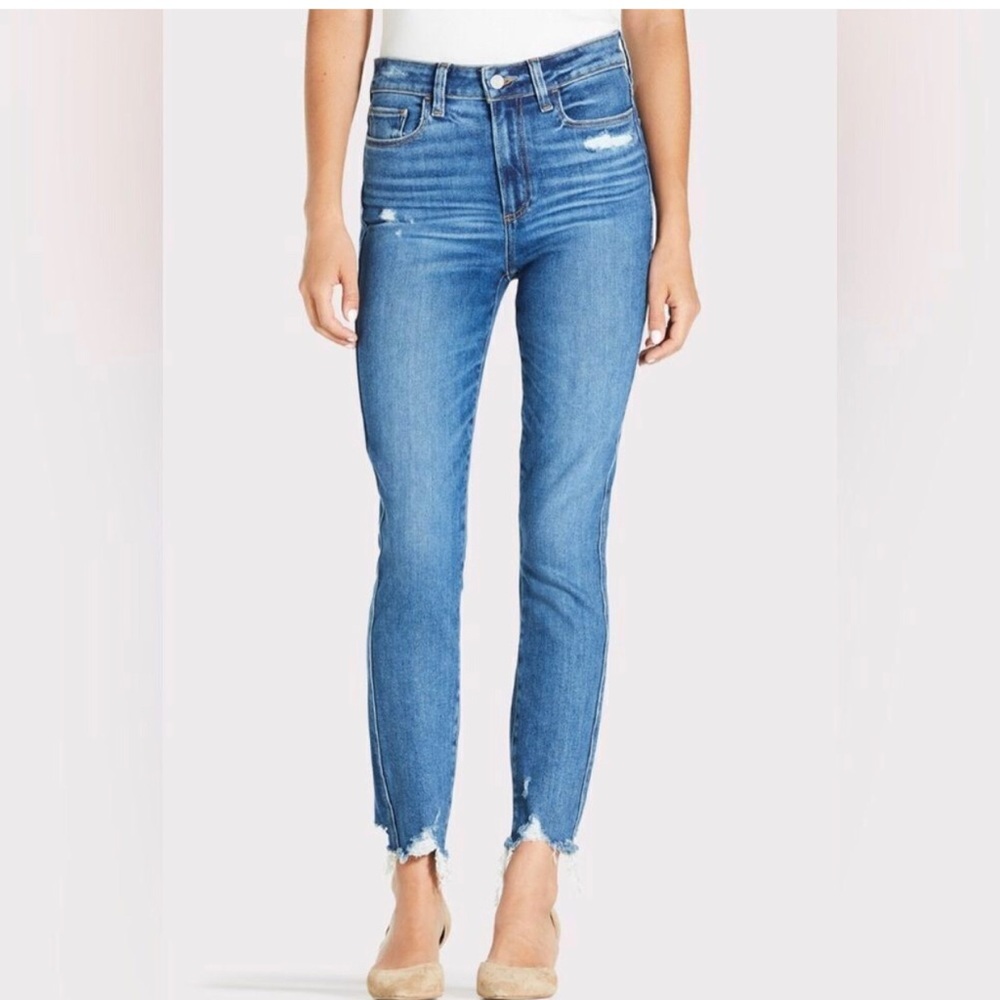 PAIGE Blue Skinny Jeans High-Rise Ankle-Length